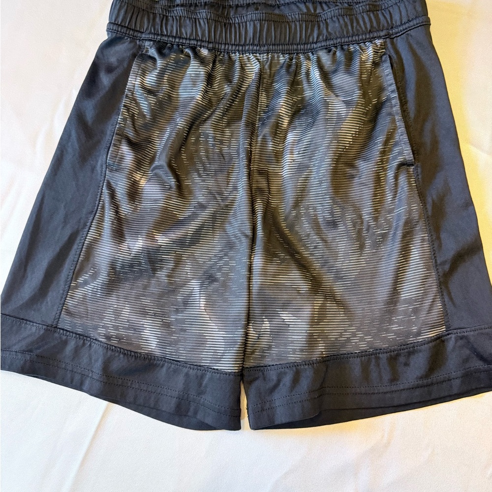 All in Motion Black and Gray Kids Athletic Shorts